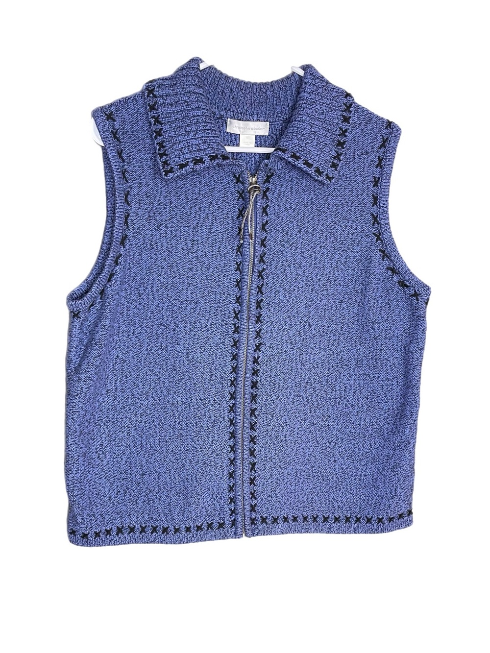 Christopher & Banks Full Zip Cowl Neck Sweater Vest Women’s Size XL